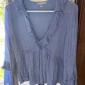 American Eagle Ruffle Blouse